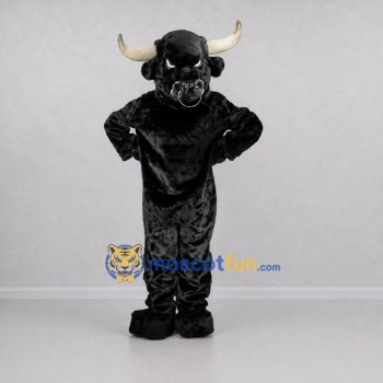 Custom Black Bull Mascot Costume Adult Full Body Suit for Sports Events Custom Black Bull Mascot Costume Adult Full Body Suit for Sports Events