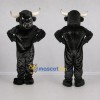 Custom Black Bull Mascot Costume Adult Full Body Suit for Sports Events Custom Black Bull Mascot Costume Adult Full Body Suit for Sports Events