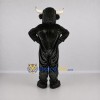 Custom Black Bull Mascot Costume Adult Full Body Suit for Sports Events Custom Black Bull Mascot Costume Adult Full Body Suit for Sports Events