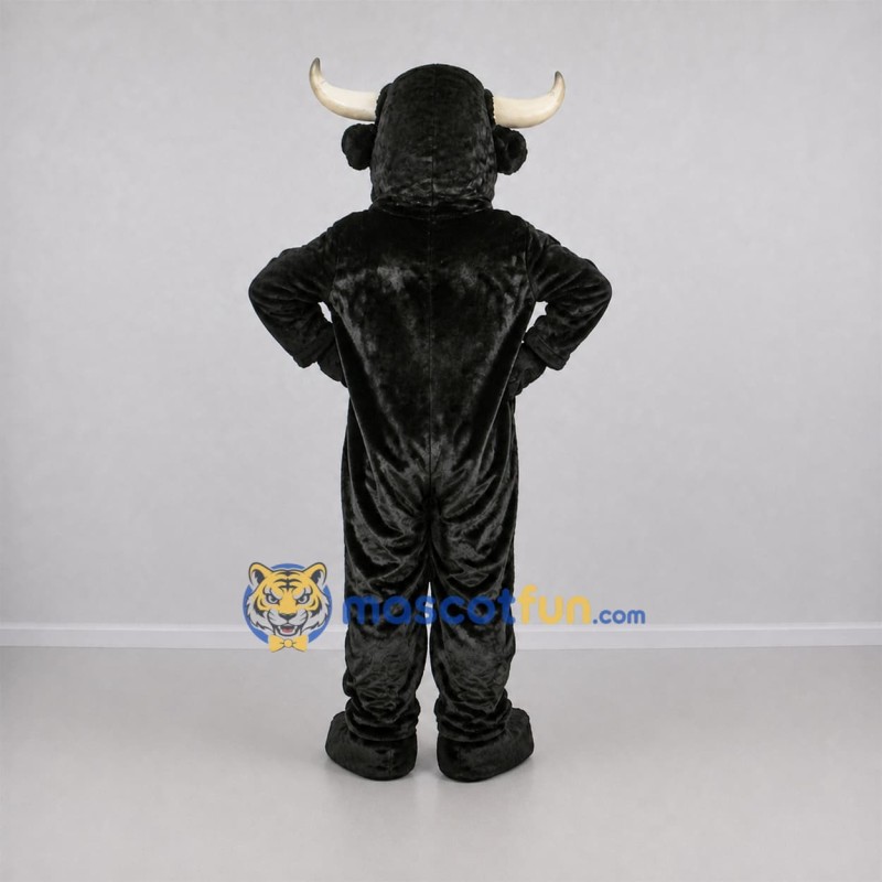 Custom Black Bull Mascot Costume Adult Full Body Suit for Sports Events Custom Black Bull Mascot Costume Adult Full Body Suit for Sports Events