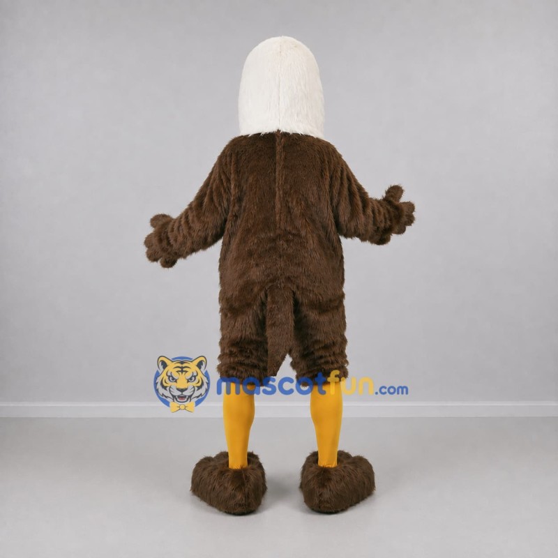 Custom Brown and White Bald Eagle Mascot Costume Adult Full Body Suit for Patriotic Events Custom Brown and White Bald Eagle Mascot Costume Adult Full Body Suit for Patriotic Events