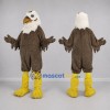 Custom Brown and White Bald Eagle Mascot Costume Adult Full Body Suit for School Events Custom Brown and White Bald Eagle Mascot Costume Adult Full Body Suit for School Events