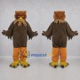 Custom Brown Owl Mascot Costume Adult Full Body Suit for School Events