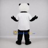 Custom Black and White Panda Mascot Costume Adult Full Body Suit for School Events Custom Black and White Panda Mascot Costume Adult Full Body Suit for School Events