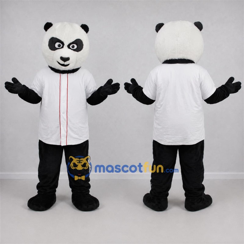 Custom Black and White Panda Mascot Costume Adult Full Body Suit for School Events Custom Black and White Panda Mascot Costume Adult Full Body Suit for School Events