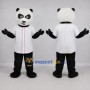 Custom Black and White Panda Mascot Costume Adult Full Body Suit for School Events