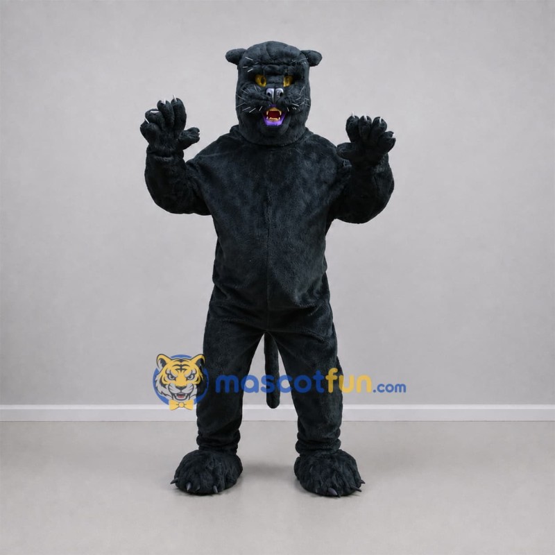 Custom Black Panther Mascot Costume Adult Full Body Suit for Sports Events Custom Black Panther Mascot Costume Adult Full Body Suit for Sports Events