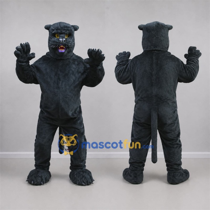 Custom Black Panther Mascot Costume Adult Full Body Suit for Sports Events Custom Black Panther Mascot Costume Adult Full Body Suit for Sports Events
