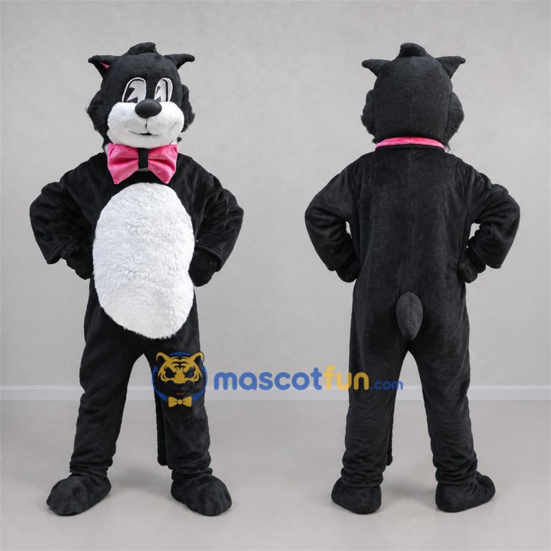 Custom Black and White Cat Mascot Costume Adult Full Body Suit for Birthday Parties Custom Black and White Cat Mascot Costume Adult Full Body Suit for Birthday Parties