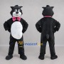 Custom Black and White Cat Mascot Costume Adult Full Body Suit for Birthday Parties