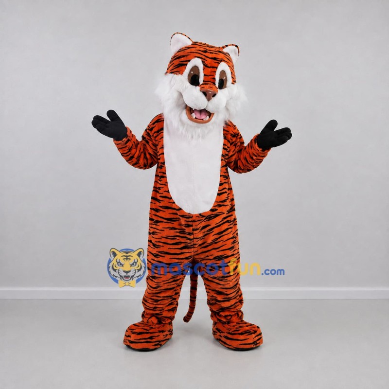 Custom Orange and Black Tiger Mascot Costume Adult Full Body Suit for School Events Custom Orange and Black Tiger Mascot Costume Adult Full Body Suit for School Events