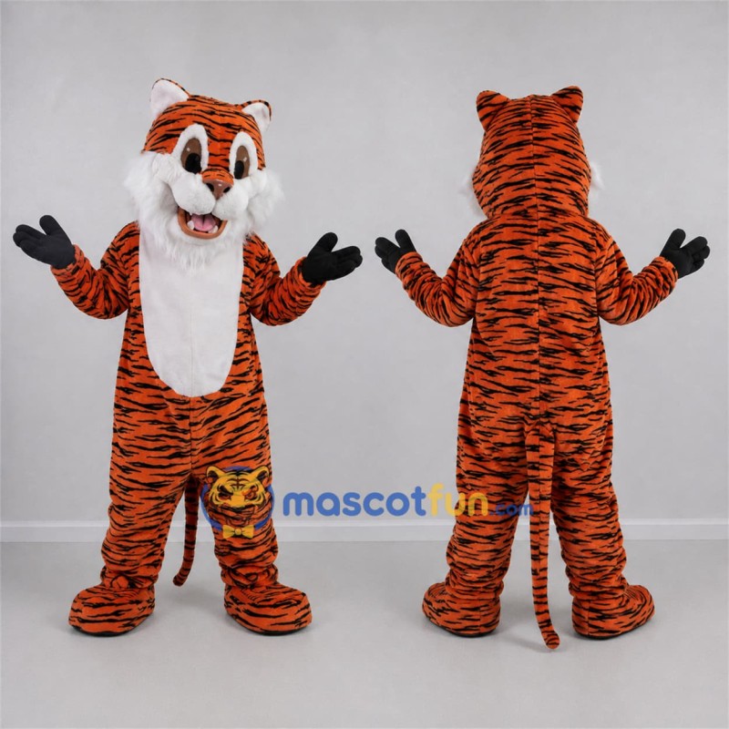 Custom Orange and Black Tiger Mascot Costume Adult Full Body Suit for School Events Custom Orange and Black Tiger Mascot Costume Adult Full Body Suit for School Events