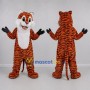 Custom Orange and Black Tiger Mascot Costume Adult Full Body Suit for School Events