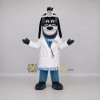 Custom Black and White Doctor Dog Mascot Costume Adult Full Body Suit for Health Events Custom Black and White Doctor Dog Mascot Costume Adult Full Body Suit for Health Events