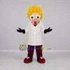 Custom Yellow and White Scientist Mascot Costume Adult Full Body Suit for Science Events Custom Yellow and White Scientist Mascot Costume Adult Full Body Suit for Science Events