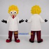 Custom Yellow and White Scientist Mascot Costume Adult Full Body Suit for Science Events