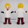 Custom Yellow and White Scientist Mascot Costume Adult Full Body Suit for Science Events