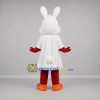 Custom White and Red Easter Bunny Mascot Costume Adult Full Body Suit for Easter Events Custom White and Red Easter Bunny Mascot Costume Adult Full Body Suit for Easter Events