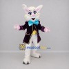 Custom White and Purple Cat Mascot Costume Adult Full Body Suit for Stage Performances Custom White and Purple Cat Mascot Costume Adult Full Body Suit for Stage Performances