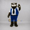 Custom Brown and Blue Bear Mascot Costume Adult Full Body Suit for School Events Custom Brown and Blue Bear Mascot Costume Adult Full Body Suit for School Events