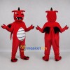 Custom Red and White Dragon Mascot Costume Adult Full Body Suit for Fantasy Events Custom Red and White Dragon Mascot Costume Adult Full Body Suit for Fantasy Events