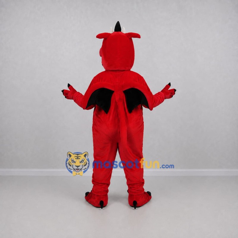 Custom Red and White Dragon Mascot Costume Adult Full Body Suit for Fantasy Events Custom Red and White Dragon Mascot Costume Adult Full Body Suit for Fantasy Events