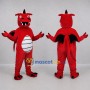 Custom Red and White Dragon Mascot Costume Adult Full Body Suit for Fantasy Events