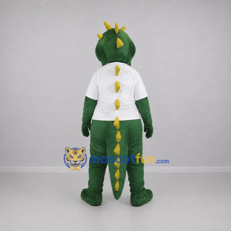 Custom Green and Yellow Dinosaur Mascot Costume Adult Full Body Suit for Dinosaur Parties Custom Green and Yellow Dinosaur Mascot Costume Adult Full Body Suit for Dinosaur Parties