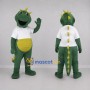 Custom Green and Yellow Dinosaur Mascot Costume Adult Full Body Suit for Dinosaur Parties