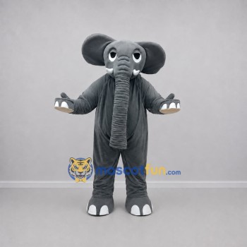 Custom Gray Elephant Mascot Costume Adult Full Body Suit for Wildlife Events