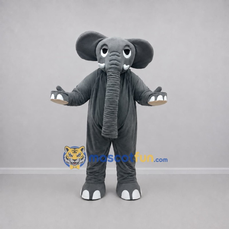 Custom Gray Elephant Mascot Costume Adult Full Body Suit for Wildlife Events Custom Gray Elephant Mascot Costume Adult Full Body Suit for Wildlife Events