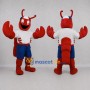 Custom Red and Blue Lobster Mascot Costume Adult Full Body Suit for Seafood Festivals