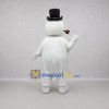 Custom White and Black Snowman Mascot Costume Adult Full Body Suit for Winter Events Custom White and Black Snowman Mascot Costume Adult Full Body Suit for Winter Events