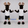 Custom Brown and White Moose Mascot Costume Adult Full Body Suit for Sports Events