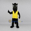 Custom Black and Yellow Horse Mascot Costume Adult Full Body Suit for Equestrian Events Custom Black and Yellow Horse Mascot Costume Adult Full Body Suit for Equestrian Events