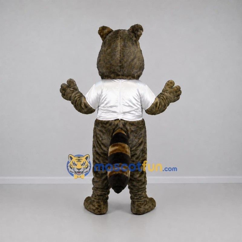 Custom Brown and White Raccoon Mascot Costume Adult Full Body Suit for Wildlife Events Custom Brown and White Raccoon Mascot Costume Adult Full Body Suit for Wildlife Events