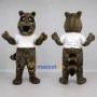 Custom Brown and White Raccoon Mascot Costume Adult Full Body Suit for Wildlife Events