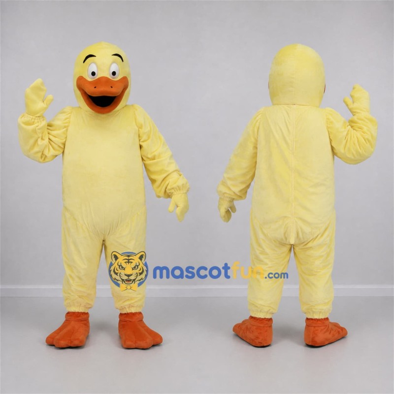 Custom Yellow and Orange Duck Mascot Costume Adult Full Body Suit for Farm Events Custom Yellow and Orange Duck Mascot Costume Adult Full Body Suit for Farm Events