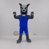 Custom Gray and Blue Wolf Mascot Costume Adult Full Body Suit for Sports Events Custom Gray and Blue Wolf Mascot Costume Adult Full Body Suit for Sports Events
