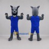 Custom Gray and Blue Wolf Mascot Costume Adult Full Body Suit for Sports Events Custom Gray and Blue Wolf Mascot Costume Adult Full Body Suit for Sports Events