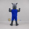 Custom Gray and Blue Wolf Mascot Costume Adult Full Body Suit for Sports Events Custom Gray and Blue Wolf Mascot Costume Adult Full Body Suit for Sports Events
