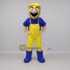 Custom Yellow and Blue Farmer Mascot Costume Adult Full Body Suit for Farm Events Custom Yellow and Blue Farmer Mascot Costume Adult Full Body Suit for Farm Events