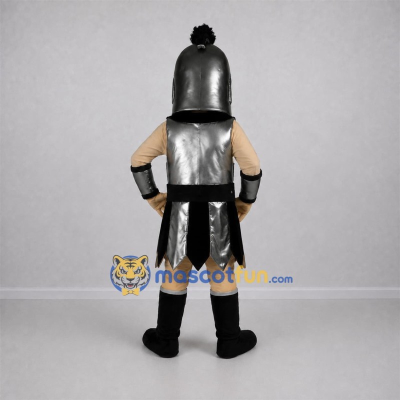 Custom Silver and Black Knight Mascot Costume Adult Full Body Suit for Medieval Events Custom Silver and Black Knight Mascot Costume Adult Full Body Suit for Medieval Events