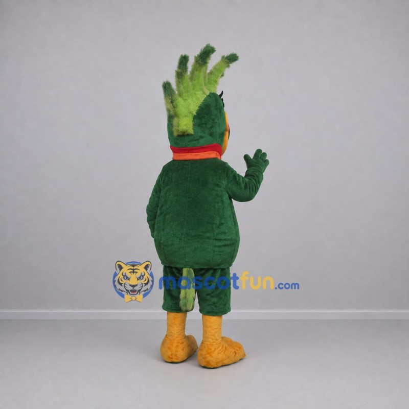 Custom Green and Yellow Tropical Bird Mascot Costume Adult Full Body Suit for Summer Events Custom Green and Yellow Tropical Bird Mascot Costume Adult Full Body Suit for Summer Events