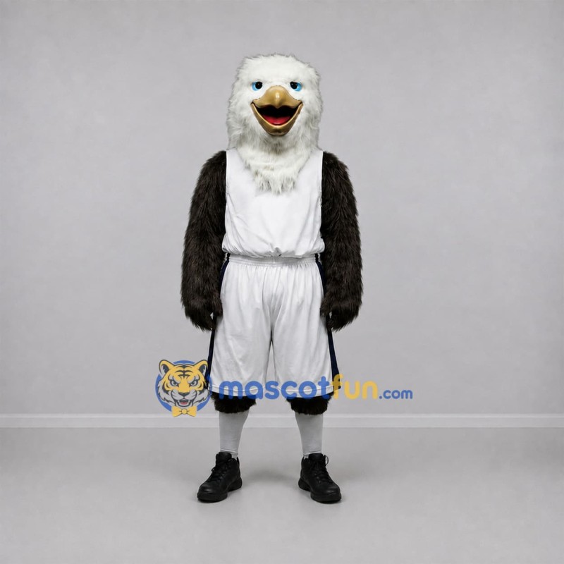 Custom Brown and White Bald Eagle Mascot Costume Adult Full Body Suit for Sports Events Custom Brown and White Bald Eagle Mascot Costume Adult Full Body Suit for Sports Events