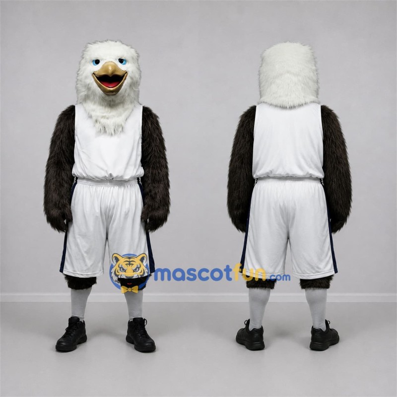 Custom Brown and White Bald Eagle Mascot Costume Adult Full Body Suit for Sports Events Custom Brown and White Bald Eagle Mascot Costume Adult Full Body Suit for Sports Events