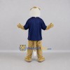 Custom Tan and Blue Lion Mascot Costume Adult Full Body Suit for Sports Events