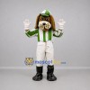 Custom Brown and Green Jockey Dog Mascot Costume Adult Full Body Suit for Equestrian Events Custom Brown and Green Jockey Dog Mascot Costume Adult Full Body Suit for Equestrian Events