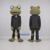 Custom Green and Black Frog Mascot Costume Adult Full Body Suit for Stage Performances Custom Green and Black Frog Mascot Costume Adult Full Body Suit for Stage Performances