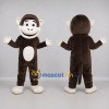 Custom Brown and White Monkey Mascot Costume Adult Full Body Suit for Jungle Parties Custom Brown and White Monkey Mascot Costume Adult Full Body Suit for Jungle Parties